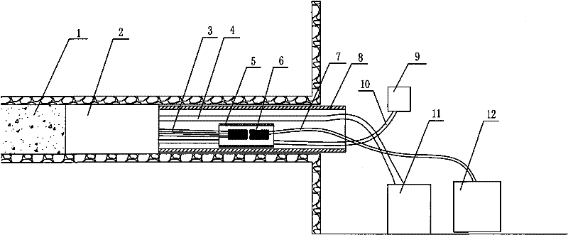 Hole sealing method for deep hole advanced loose blasting