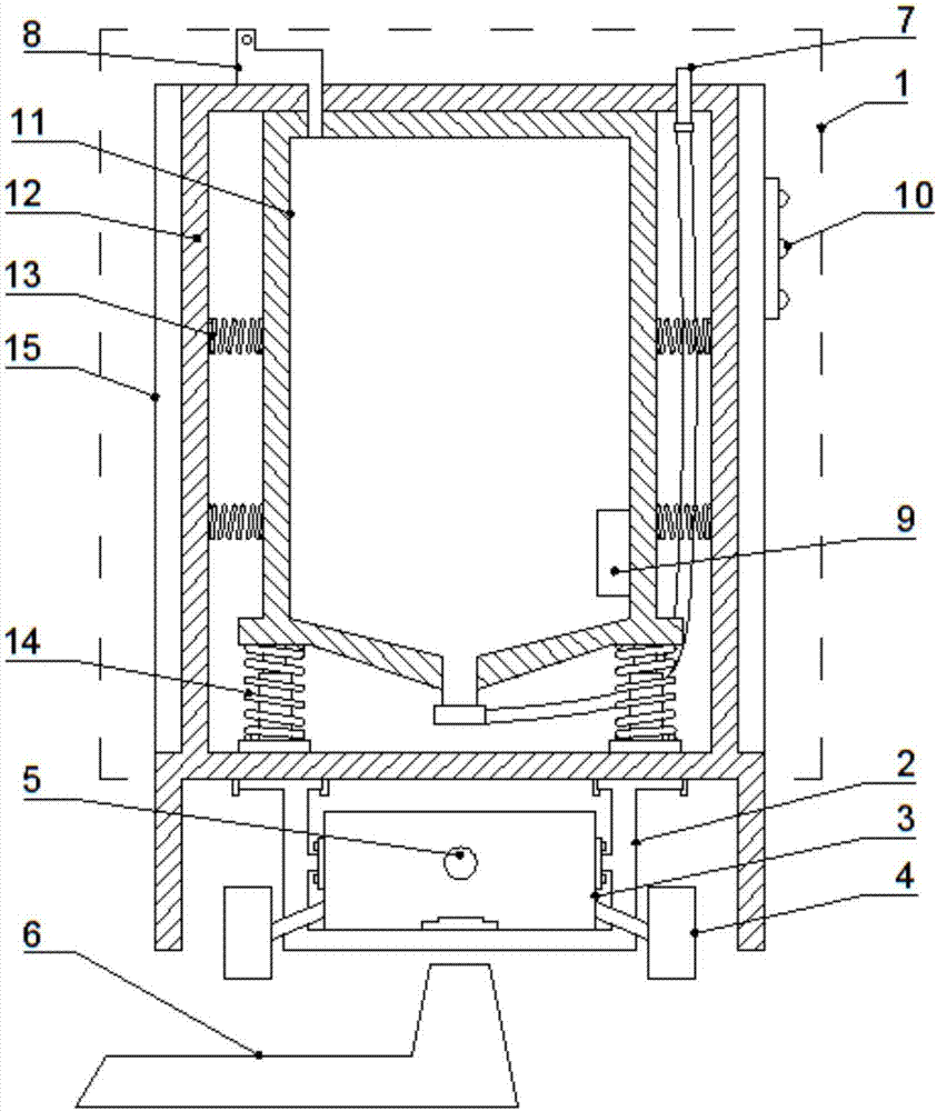 Leading line self-walking dangerous chemicals raw material barrel and working method thereof