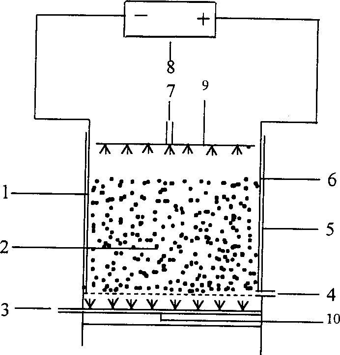 Three-dimension electrode reactor and use for treating organic waste water
