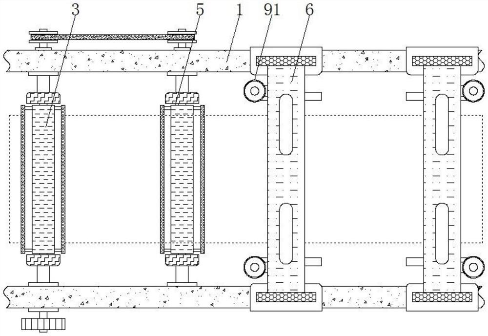 High-flatness wrinkle-preventing copper foil laminating device