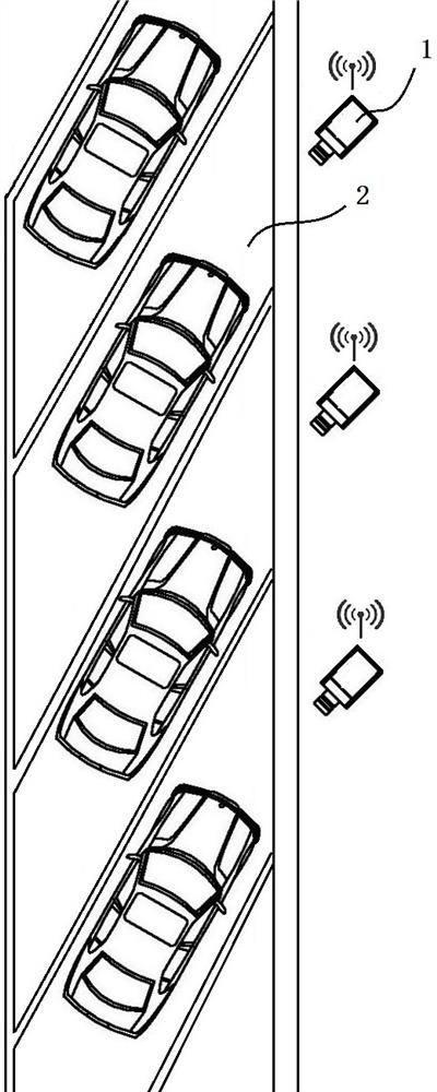 Self-service parking charging system for straight and inclined parking spaces