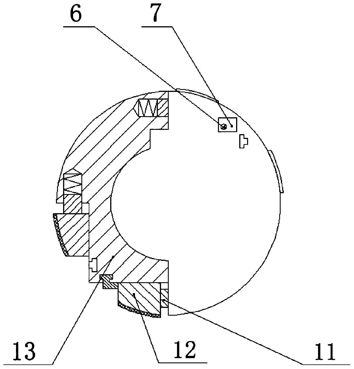 Auxiliary device for controlling one-way transmission of gear train structures