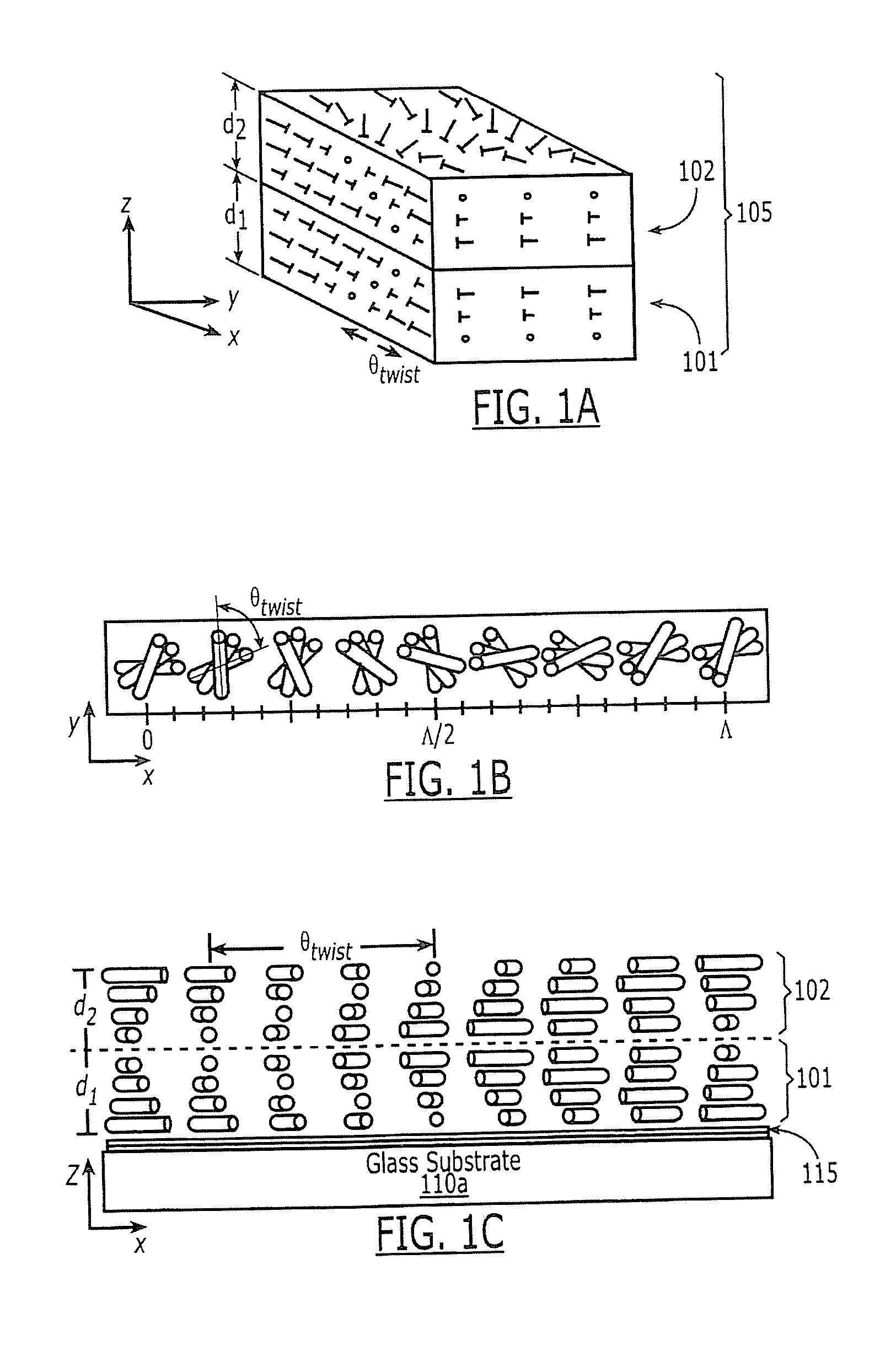 Low-twist chiral liquid crystal polarization gratings and related fabrication methods