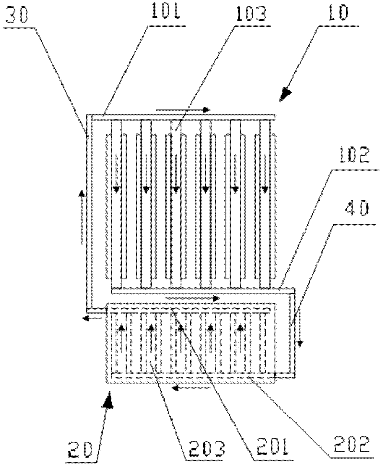 Radiator of gravity loop heat pipe, condenser and manufacturing method thereof