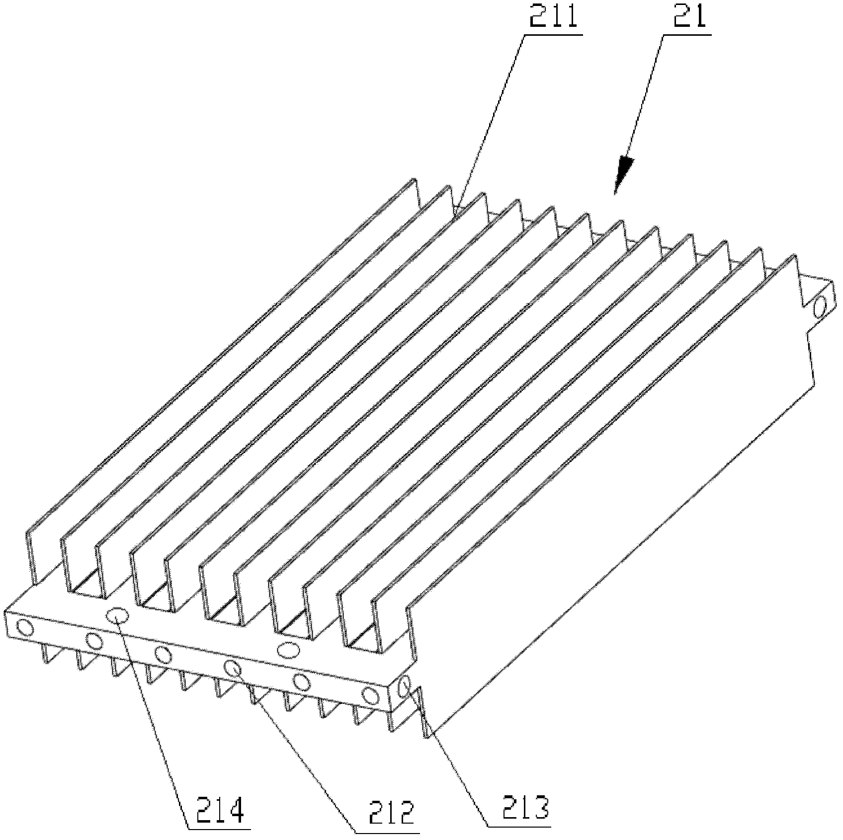 Radiator of gravity loop heat pipe, condenser and manufacturing method thereof