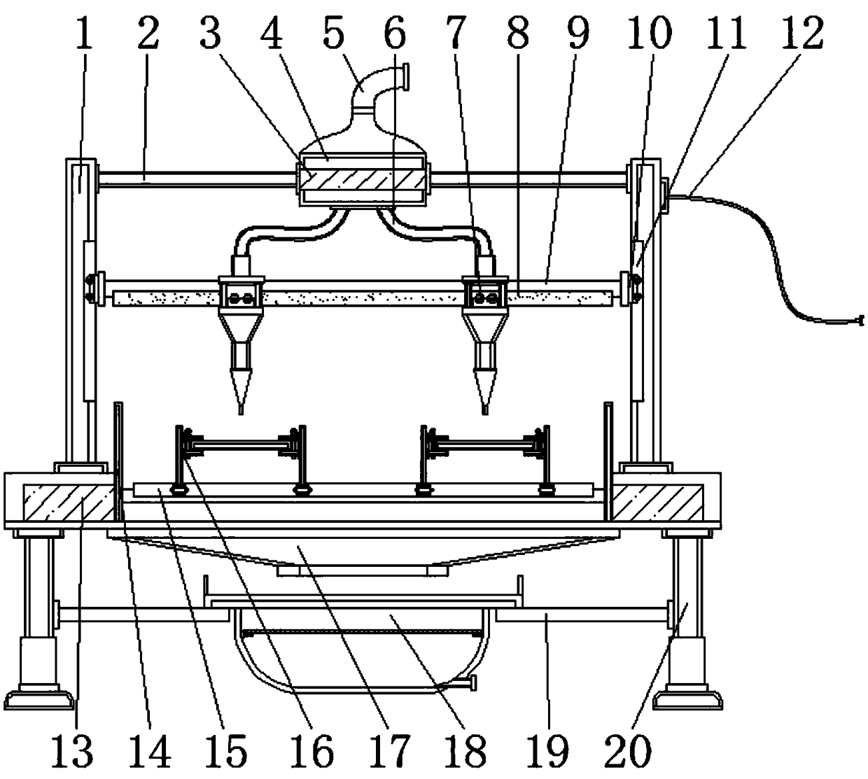 Mechanical and automatic water cutting machine