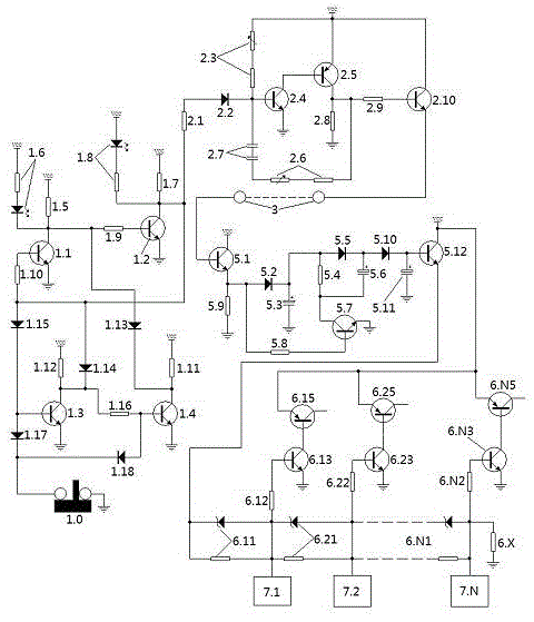 Test circuit composed of triode