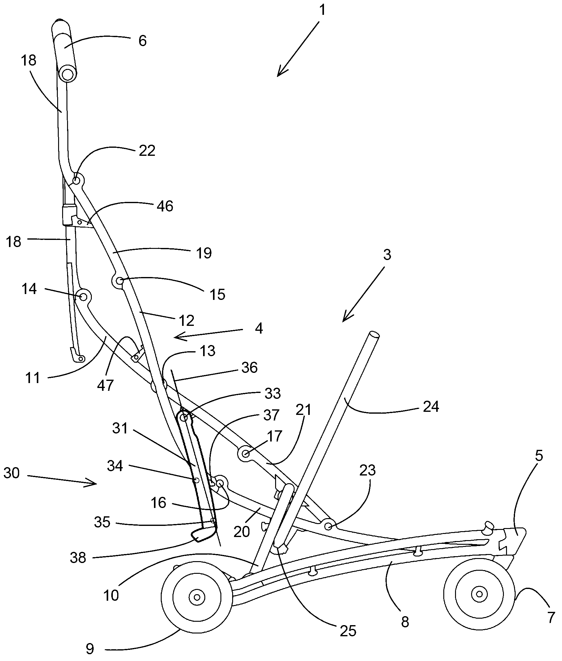 Collapsible pushchair