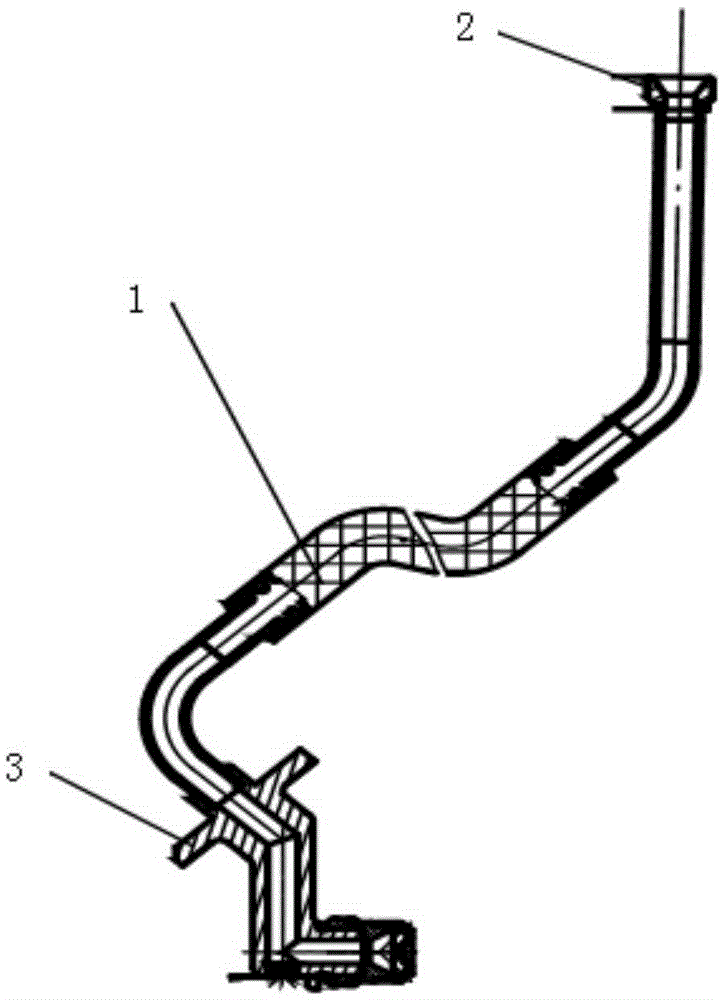 Long-neck gas fuel spray nozzle capable of being adjusted in multiple angles