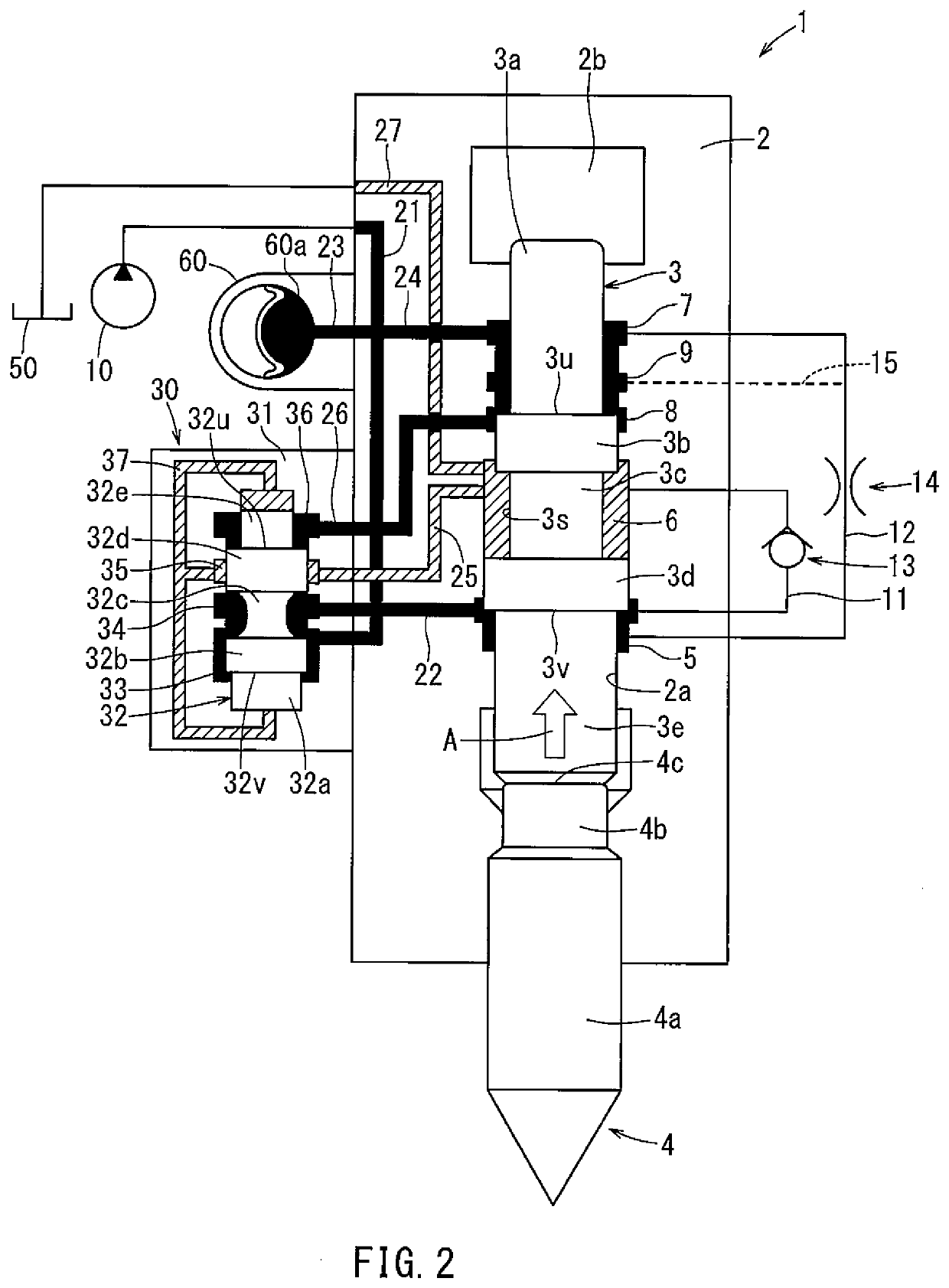 Fluiid pressure striking device