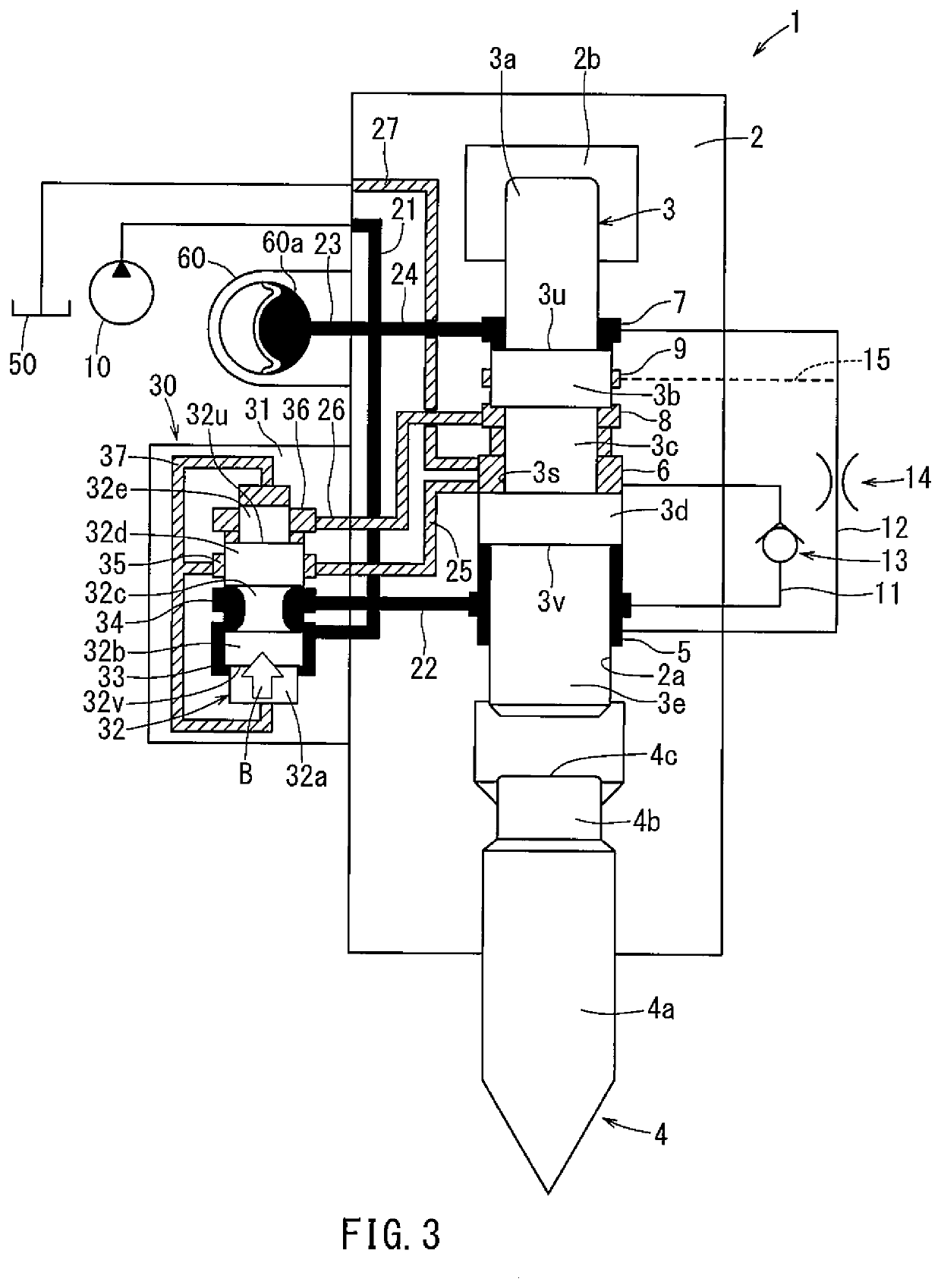 Fluiid pressure striking device