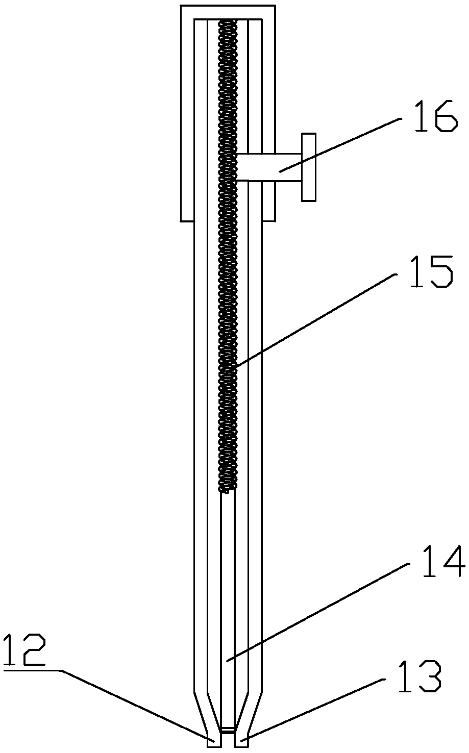 Auxiliary acupuncture needle feeding device driven by mechanical and electromagnetic hybrid power