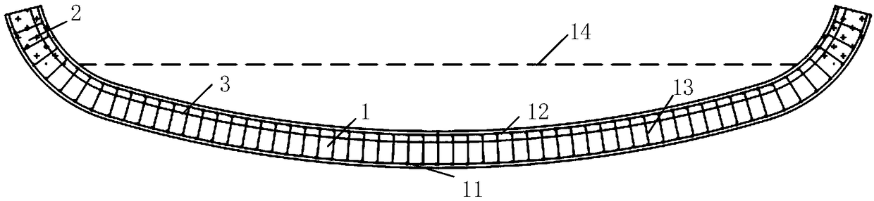 Tunnel pre-stressing forceinverted arch structure and construction method thereof