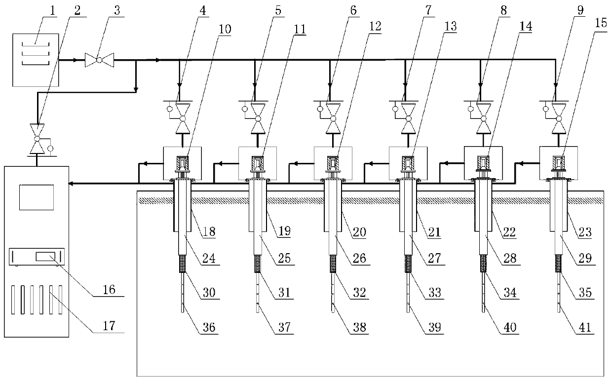 High-precision constant-current dilution time-sharing synchronous partition type CO measuring system for flue of coal-fired power plant