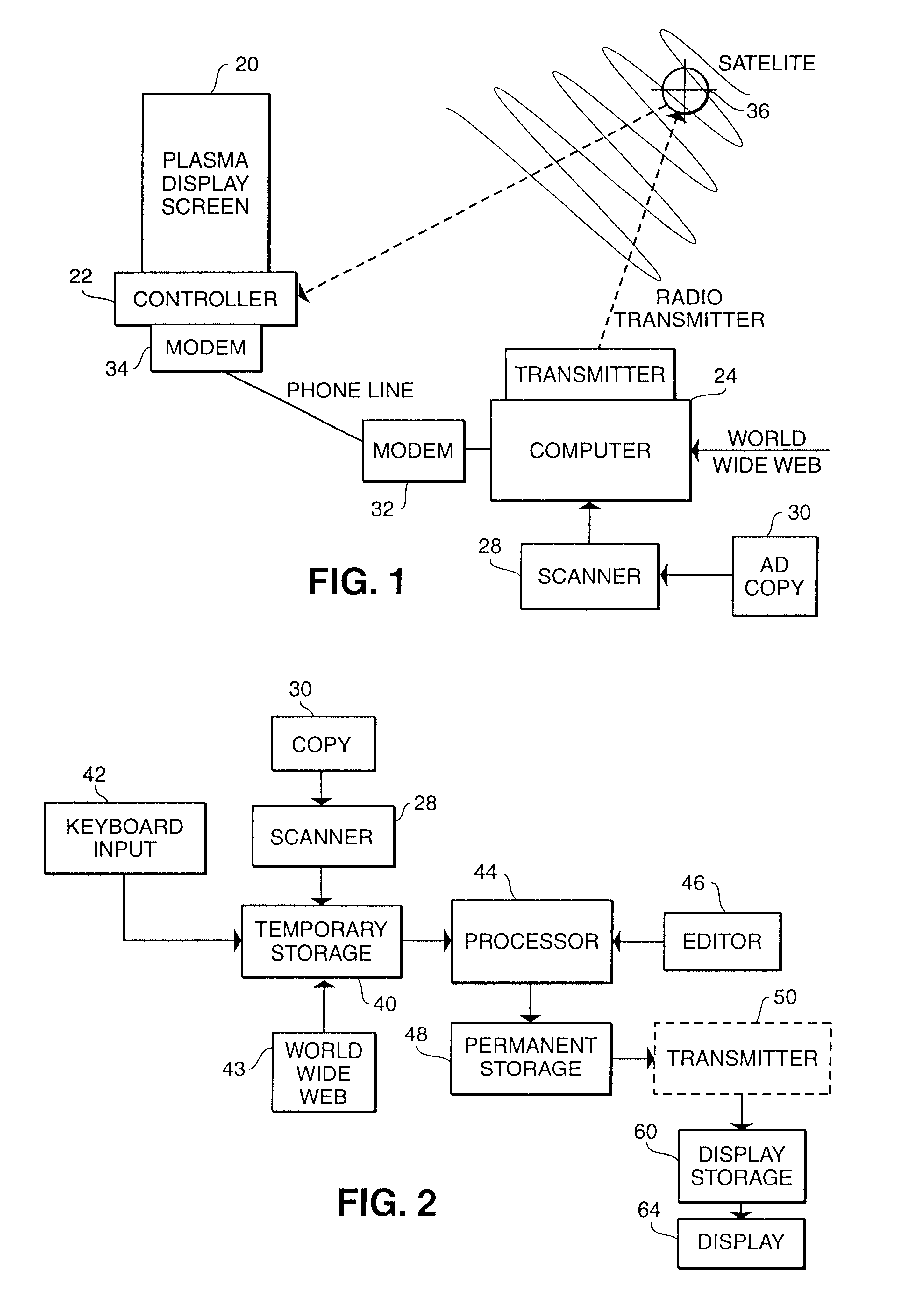 Remote control electronic display system