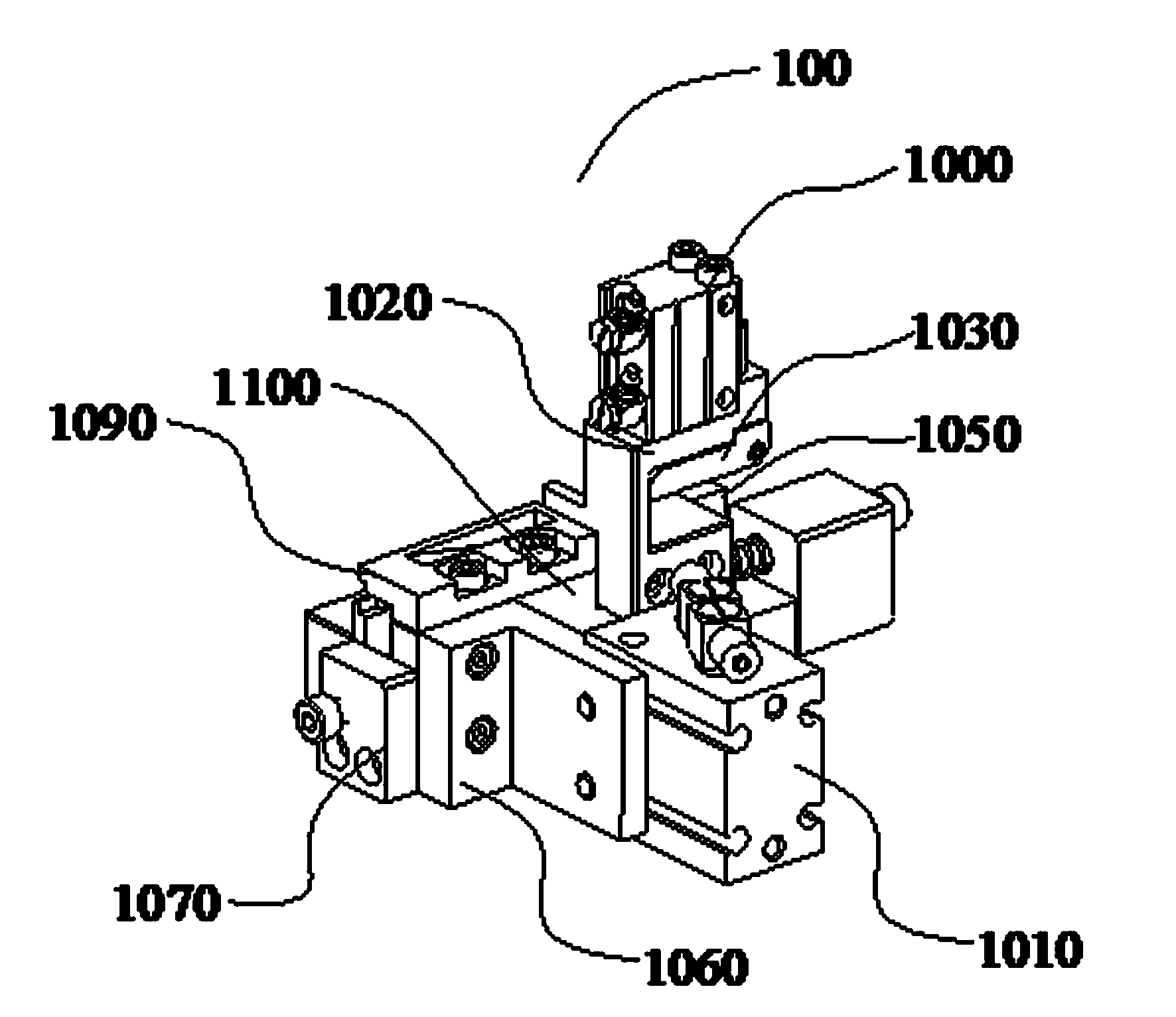 Flat cable crimping die