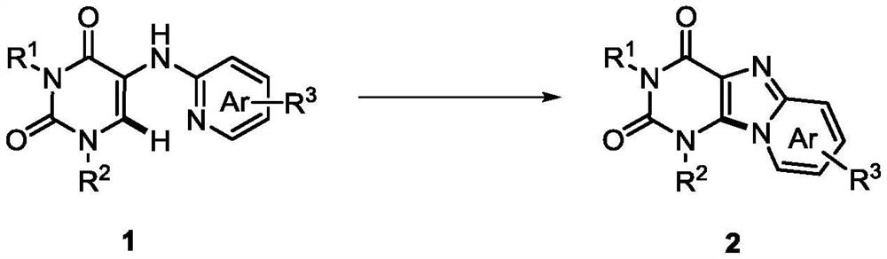 Method for synthesizing polysubstituted pyrido [1, 2-e] purine compound through electrochemical dehydrogenation coupling