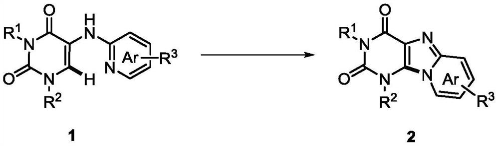 Method for synthesizing polysubstituted pyrido [1, 2-e] purine compound through electrochemical dehydrogenation coupling