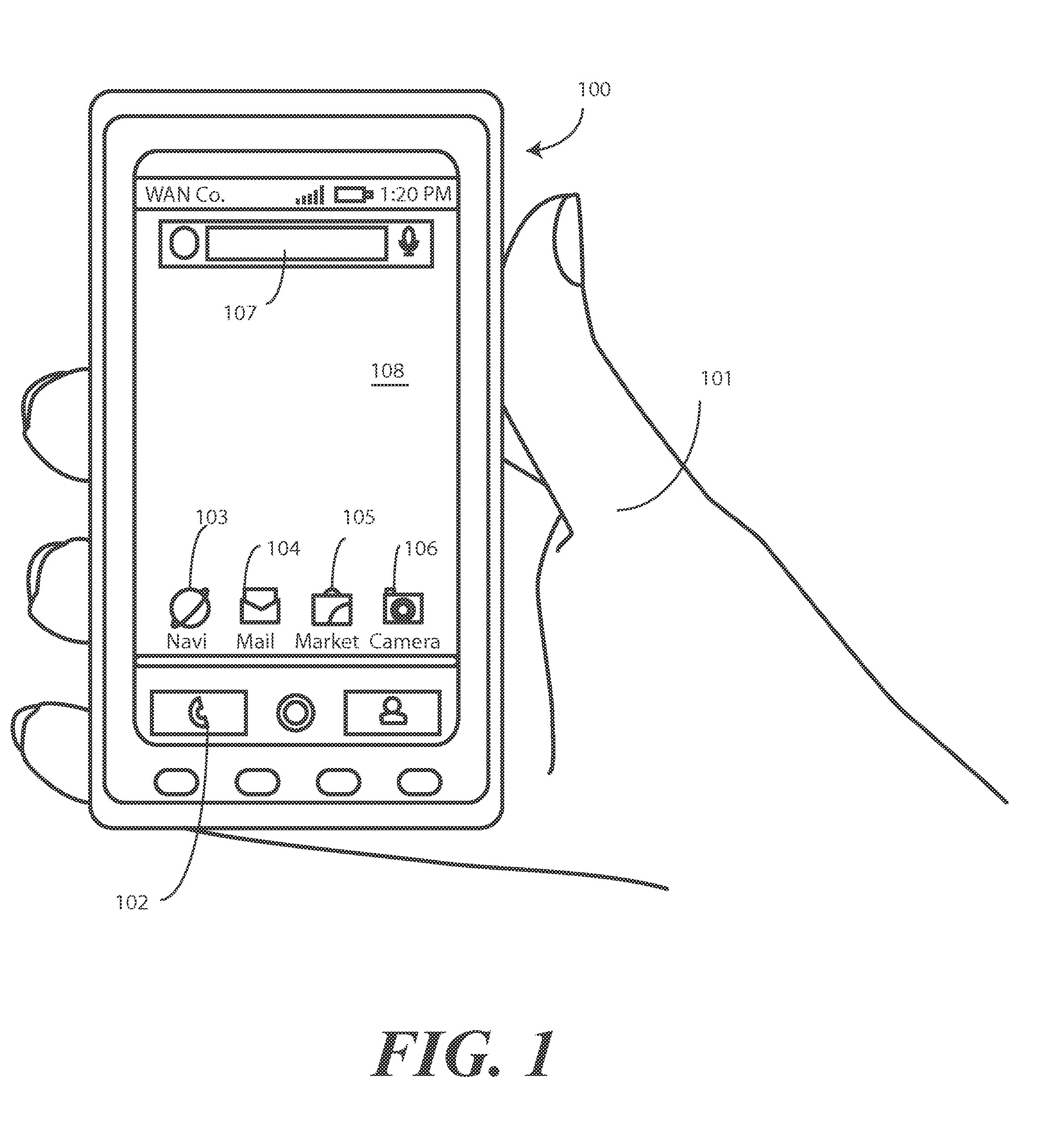 Method and device for detecting display damage and reconfiguring presentation data and actuation elements