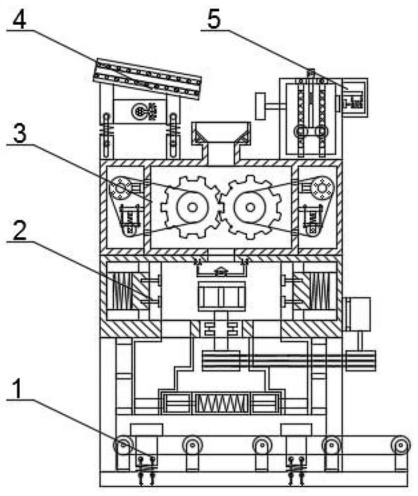 A multi-stage stone crushing device