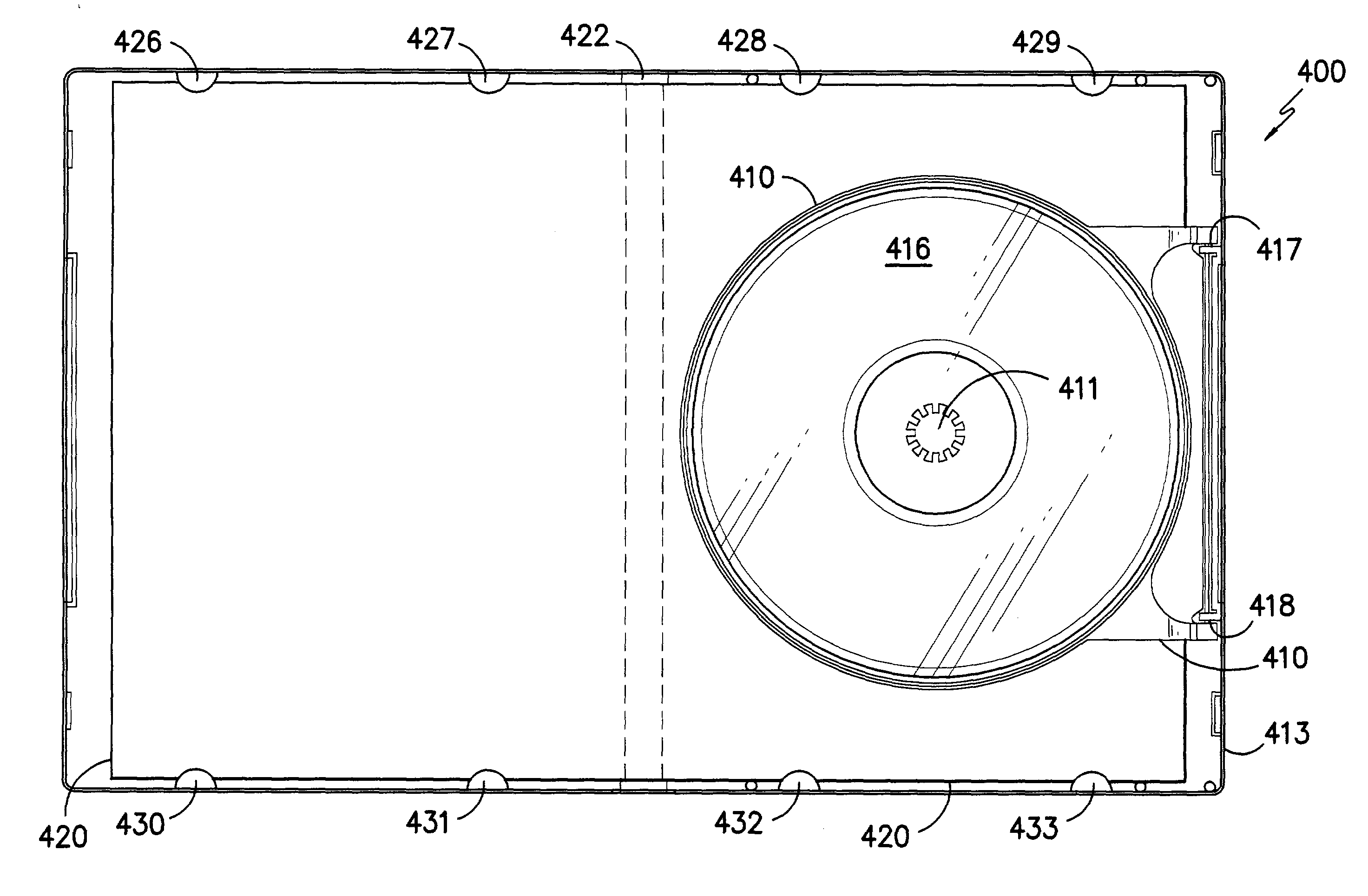 Disc holding trays for antitheft purposes within optical or audio disc storage units