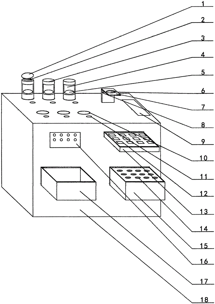 Rock and mineral component identification and analytic instruction experiment device