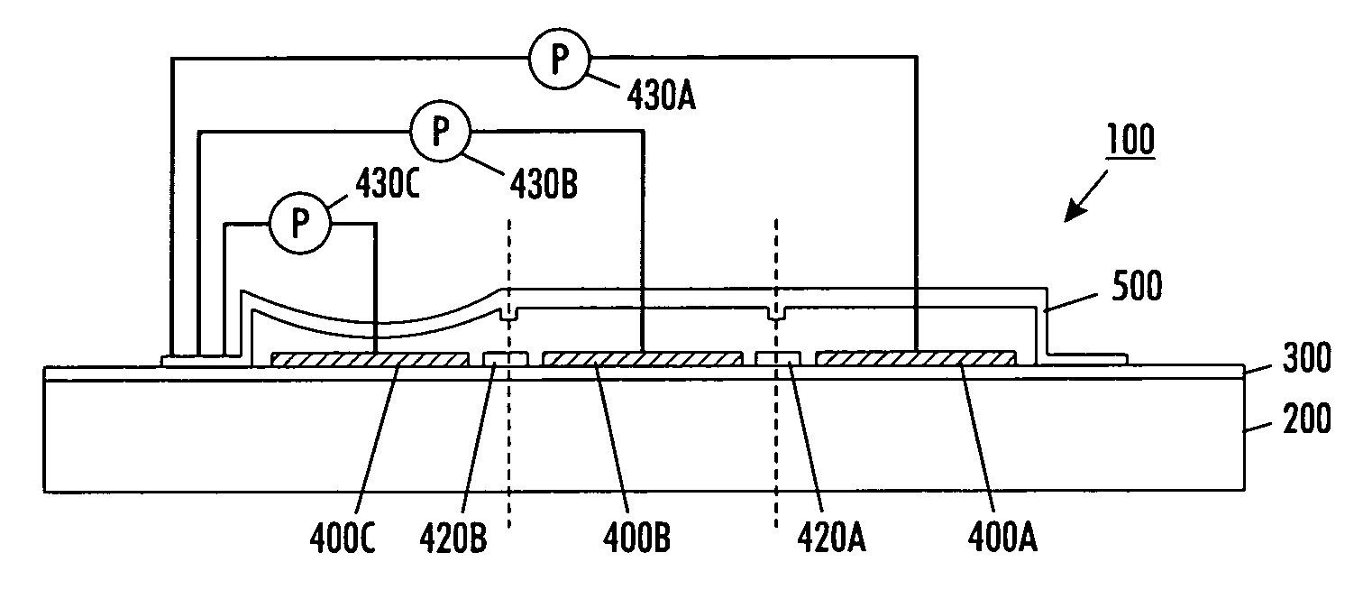 Electrostatic actuator with segmented electrode