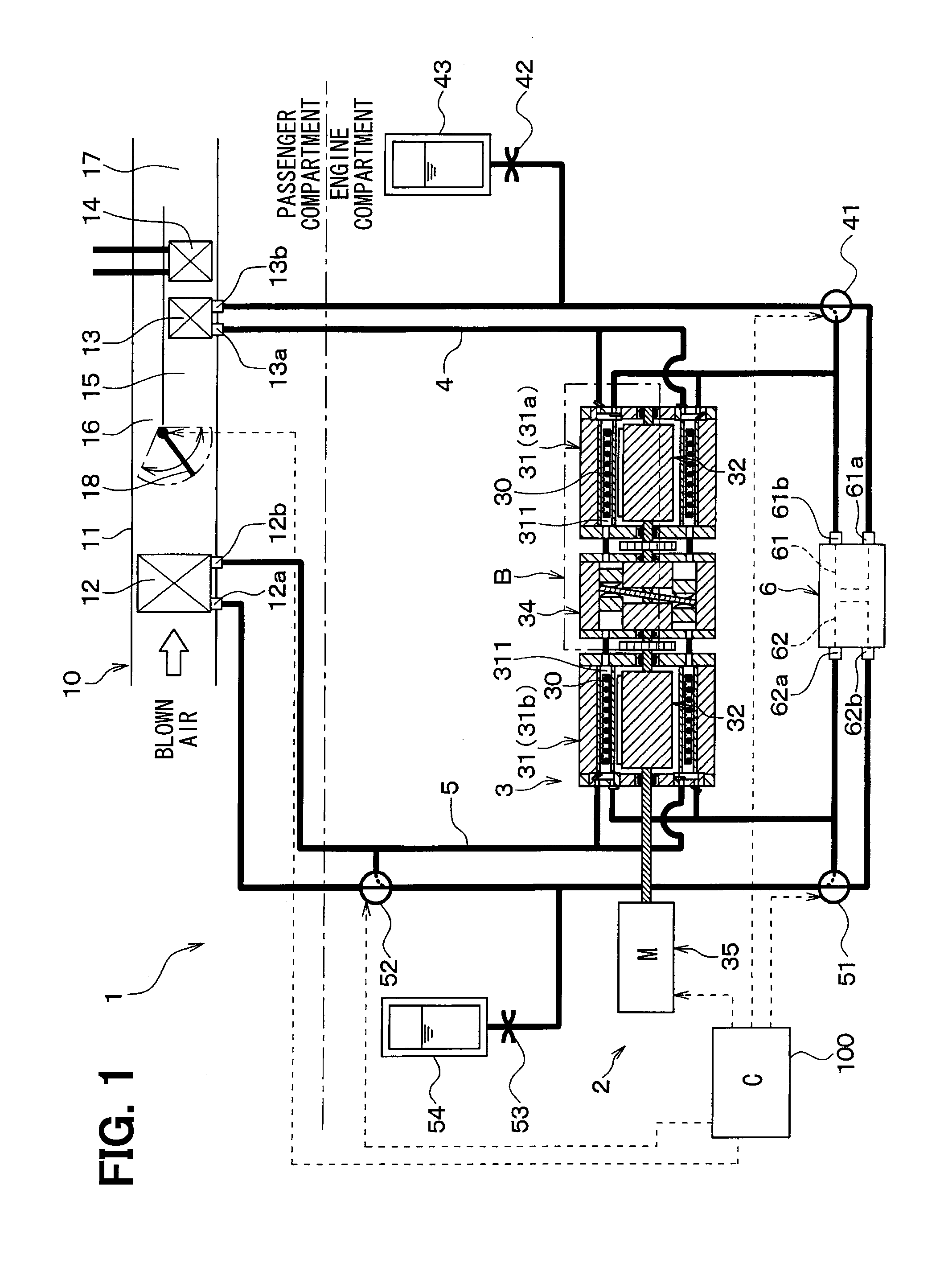 Magnetic refrigeration system and vehicle air conditioning device