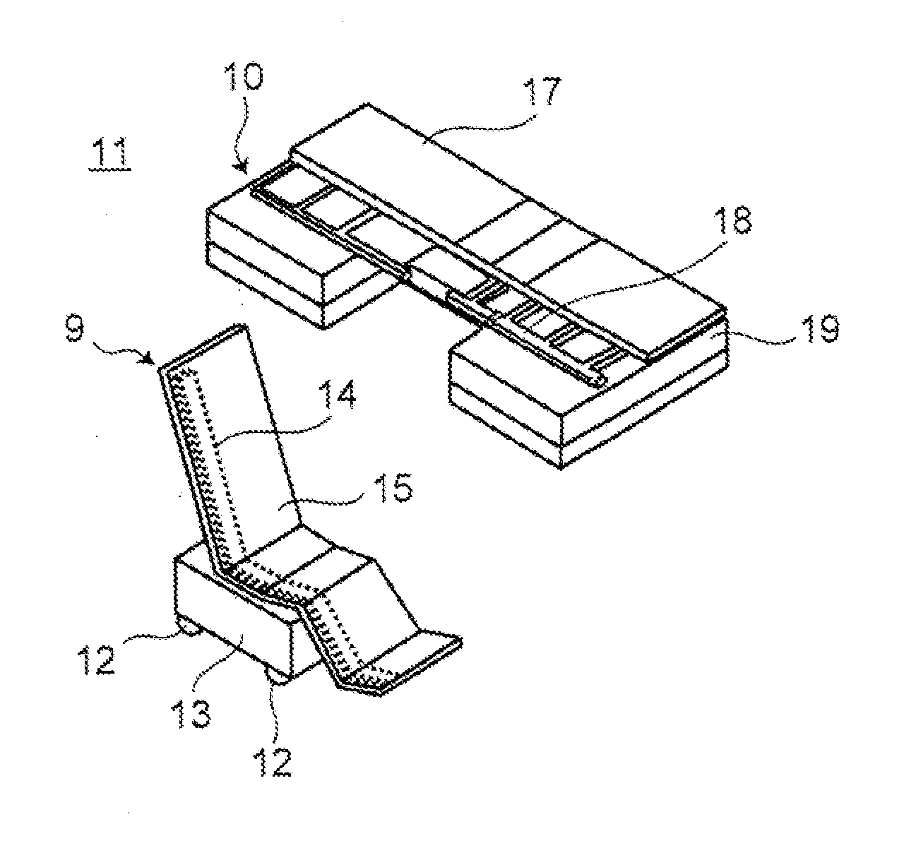 Bed, and combining method and separating method of bed