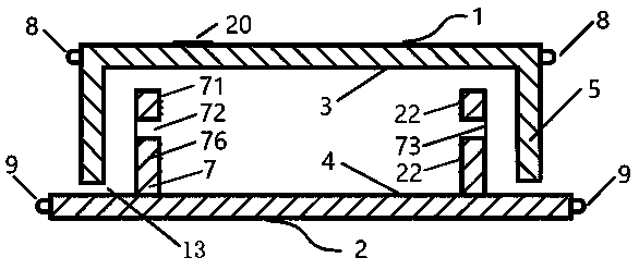 Crack-type quantitative easily-marked hand-held surface sampling culture dish adopting grid counting method