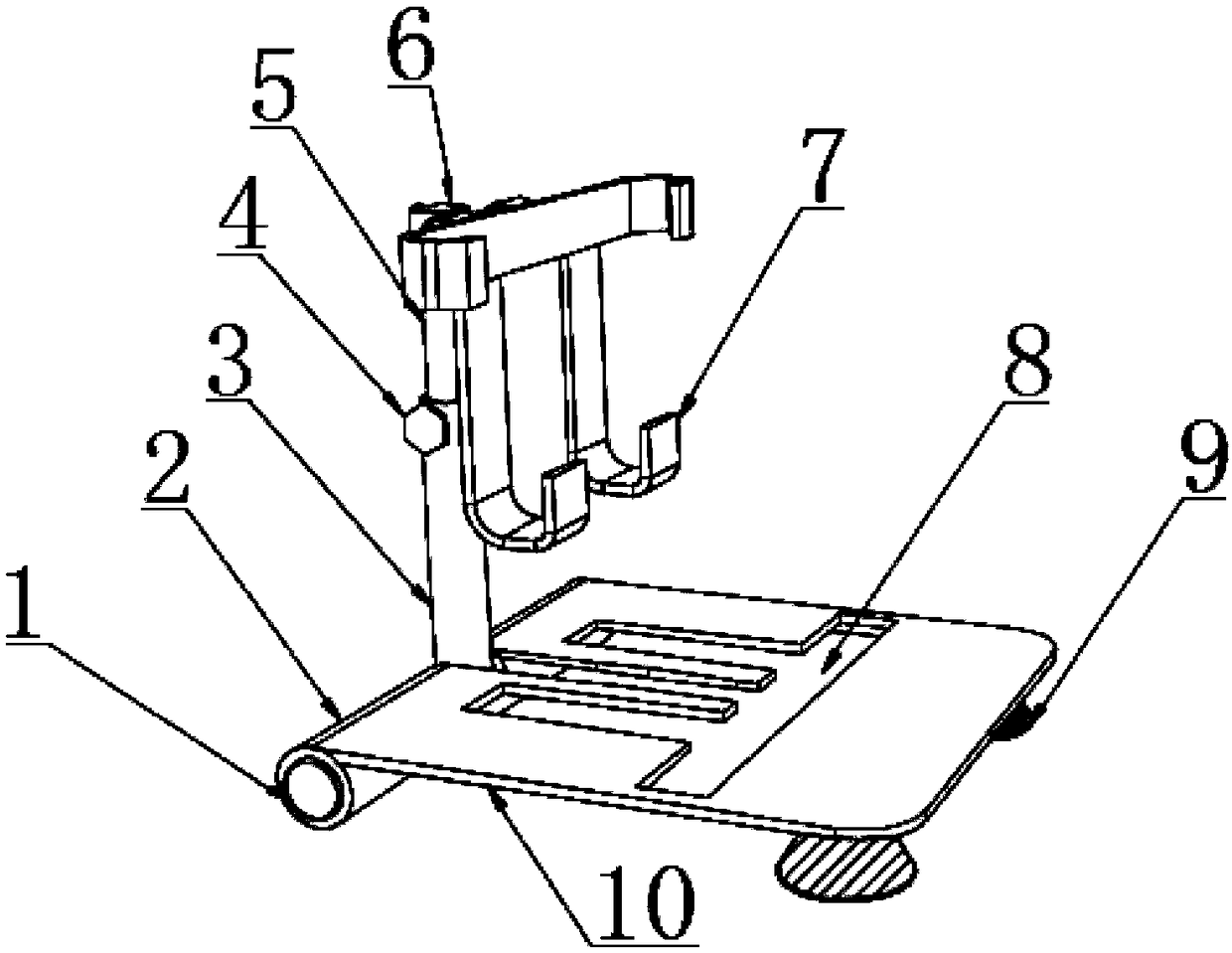 Angle adjusting device for English learning computer