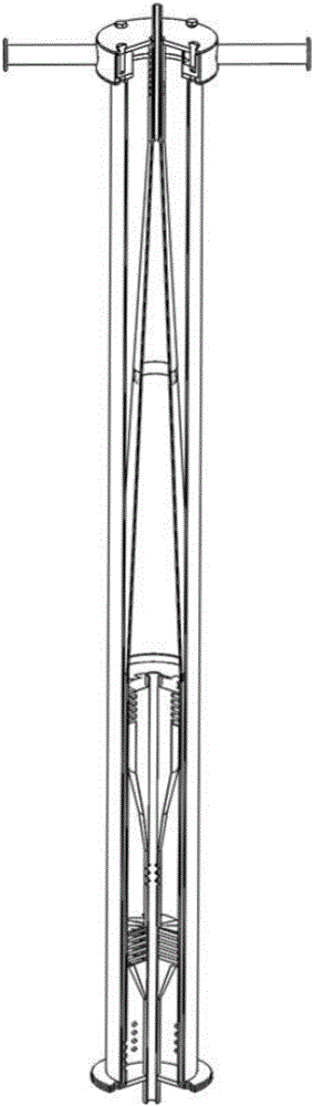 Downhole degassing and oil removing cyclone separation device