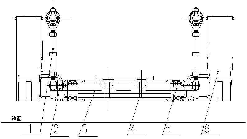 An anti-rolling device and its bogie