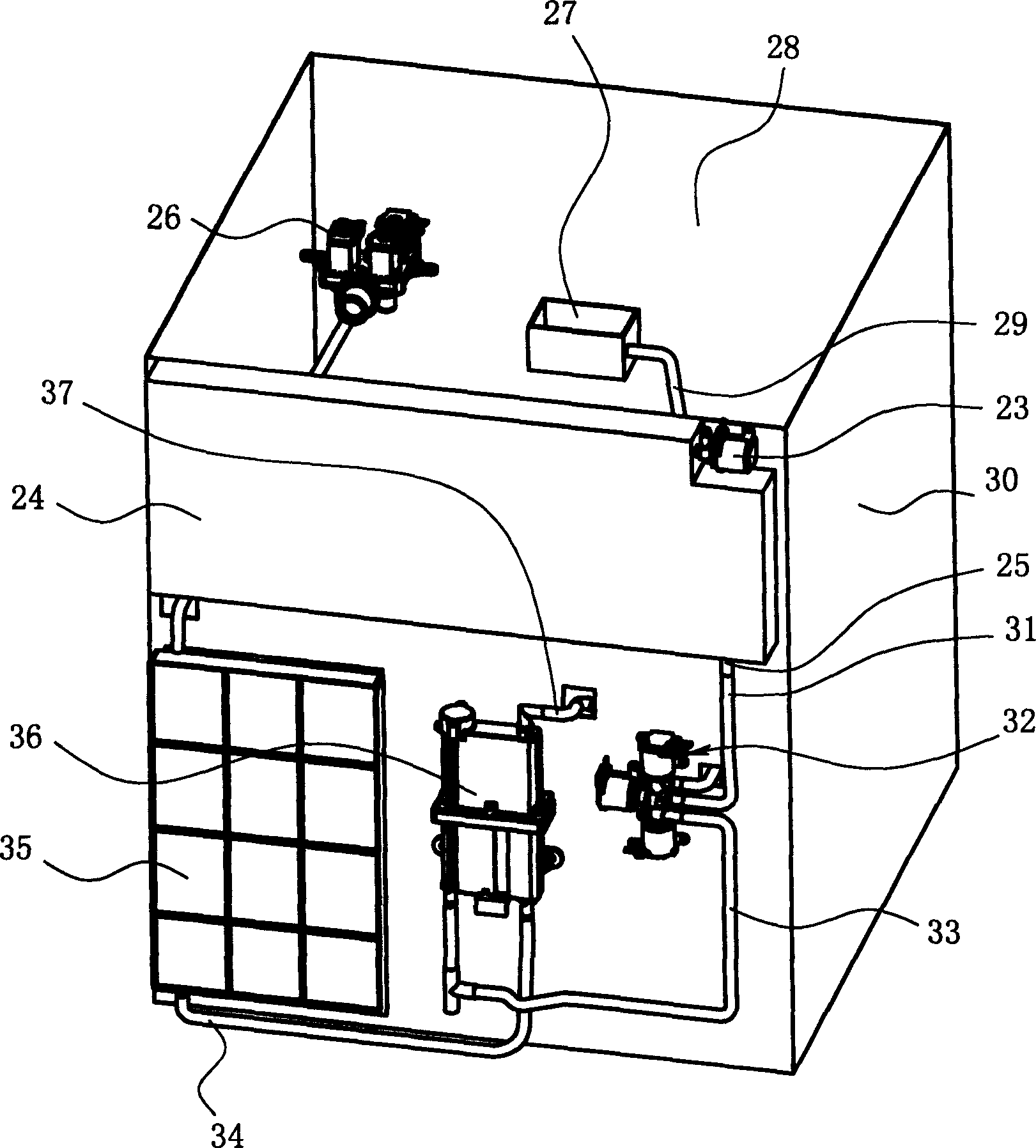 Electrical washing machine with electrobath being installed