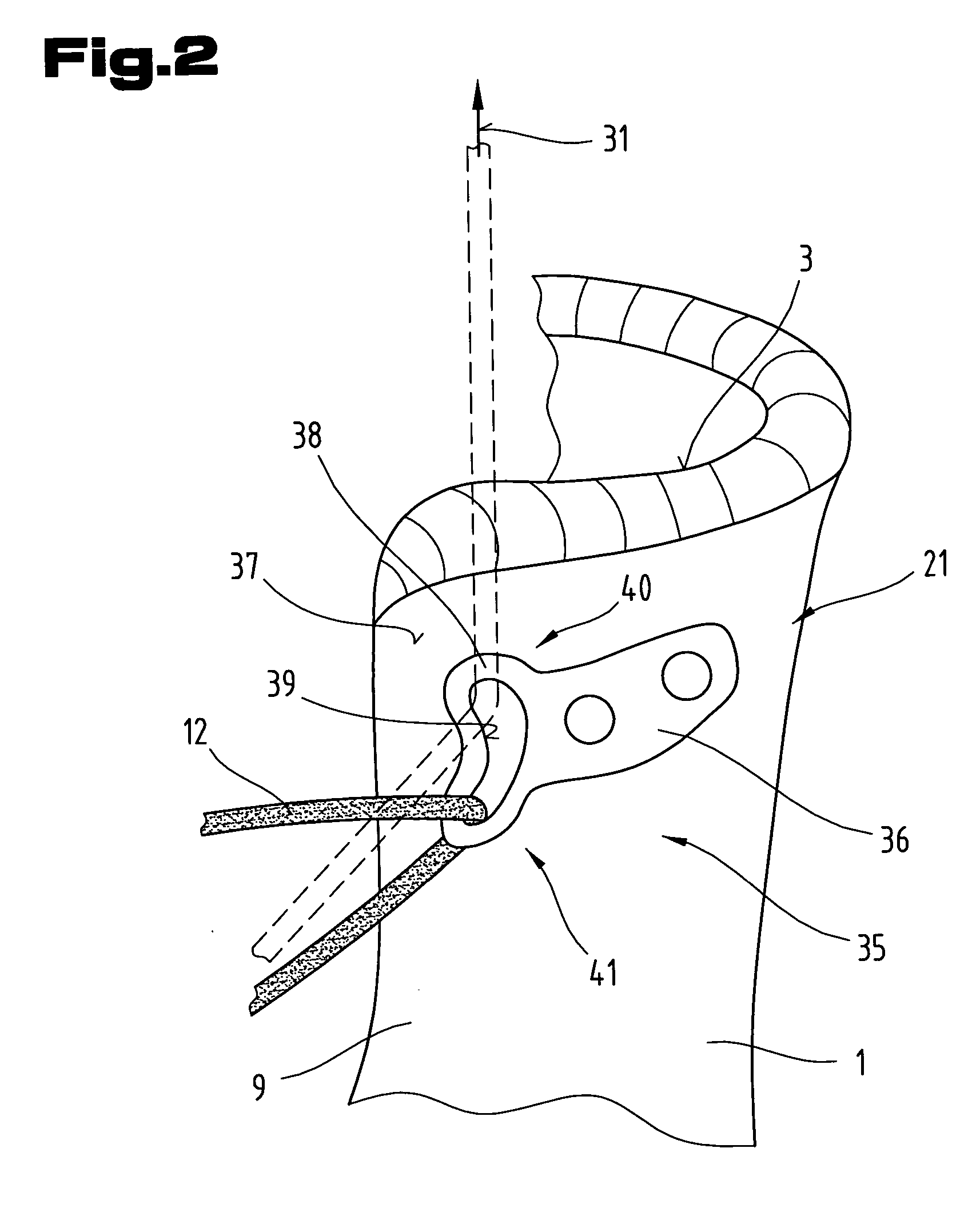 Lacing system for a shoe
