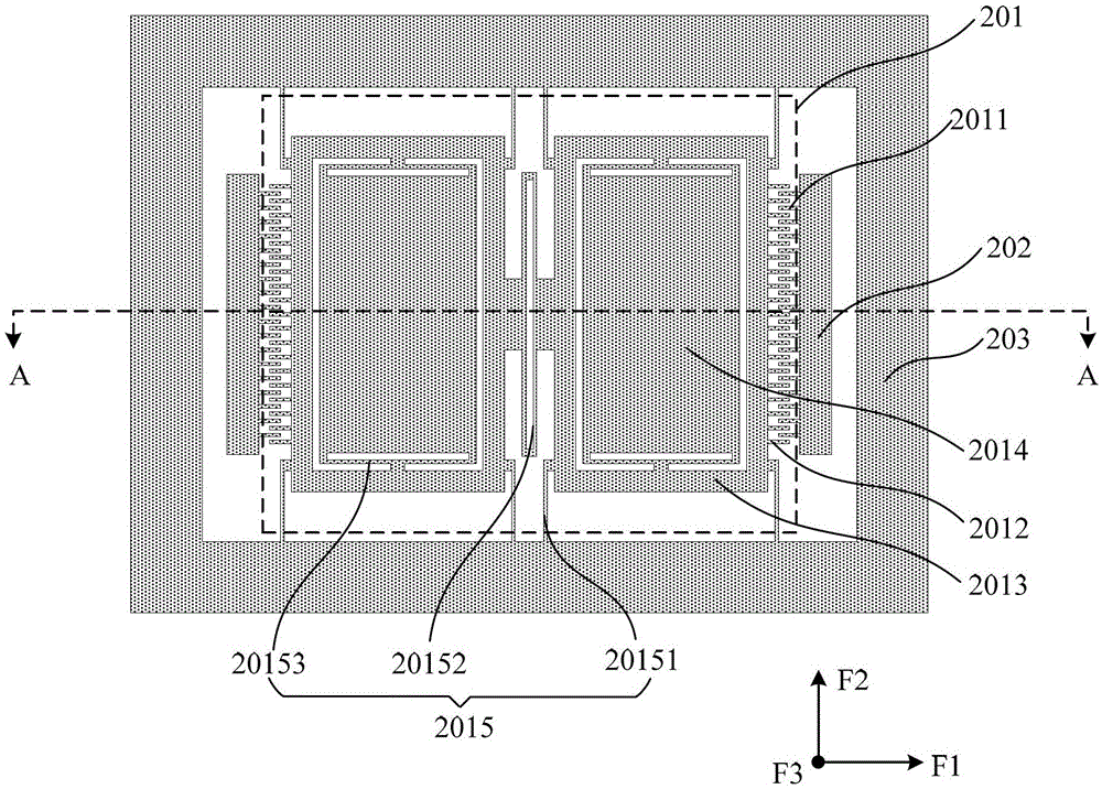 Mems device vacuum packaging structure