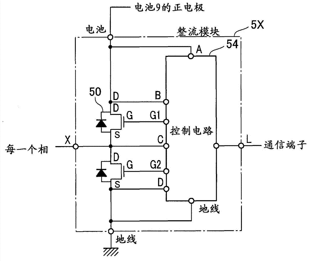 Electric rotary machine for motor vehicle