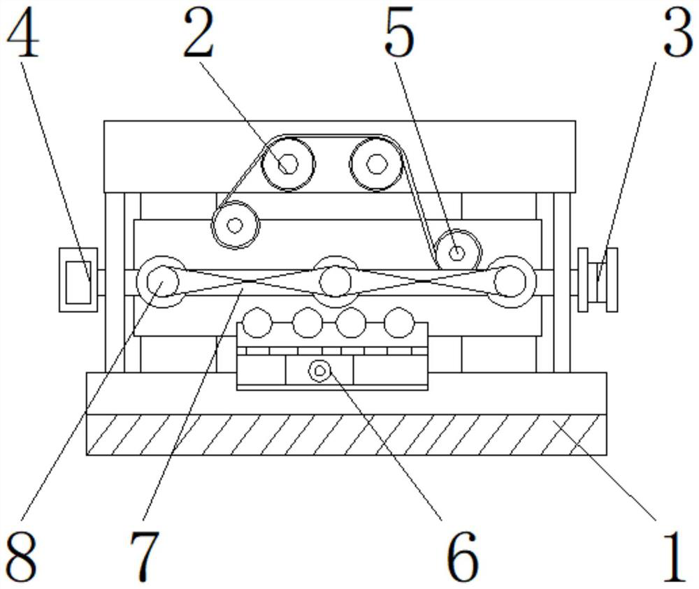 Rewinding device for stripping base cloth