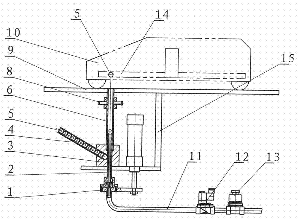 Mower ball-throwing test device