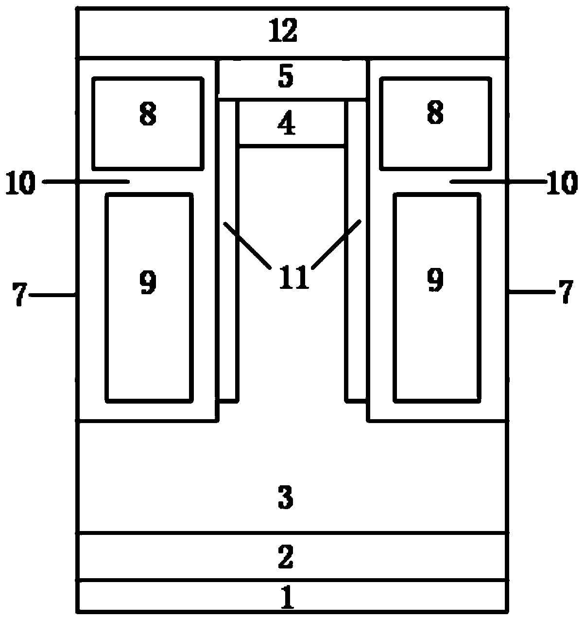 A shielded gate power dmos device