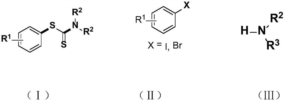 Synthesis method and application of a kind of visible light-promoted dithiocarbamate compound