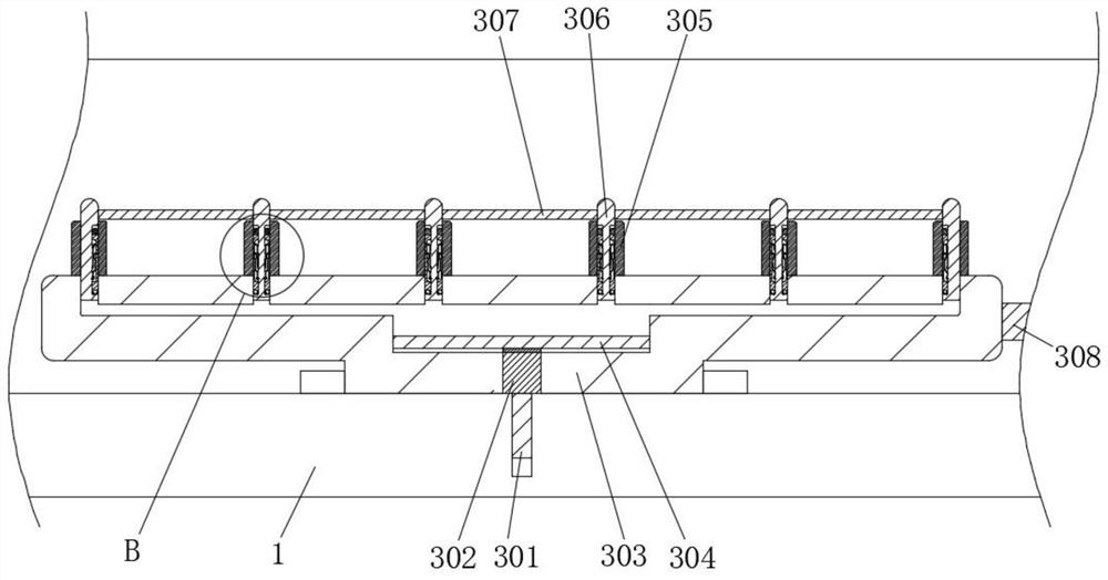 Luggage placing plate for rail transit device