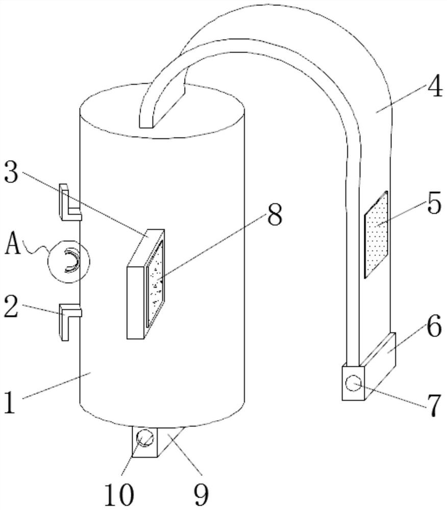 Rapid nasal feeding tube fixing device for gastroenterology nursing