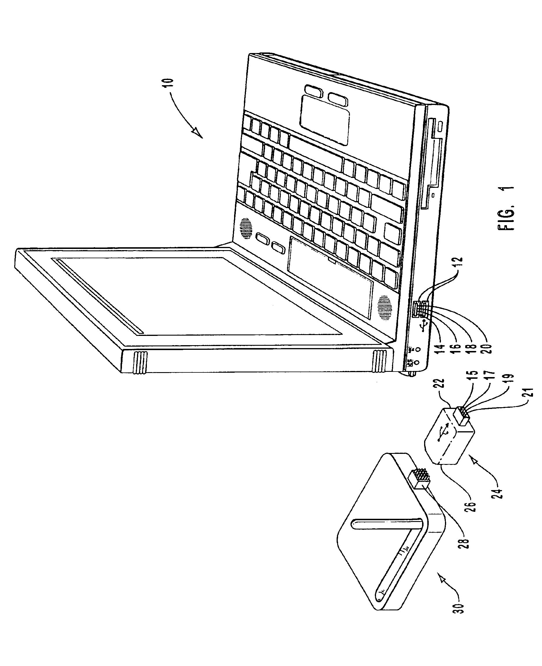 Connector scheme to allow physical orientation of a computer peripheral