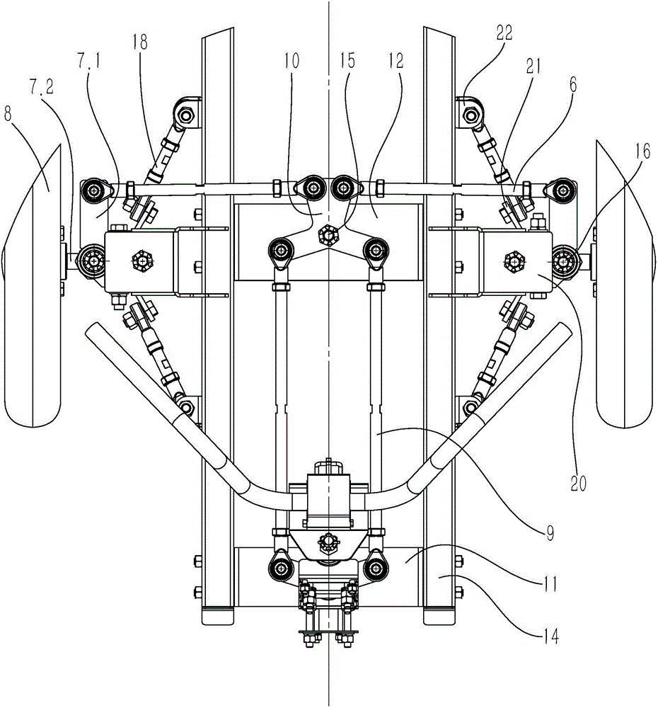 Car front-wheel suspension steering mechanism