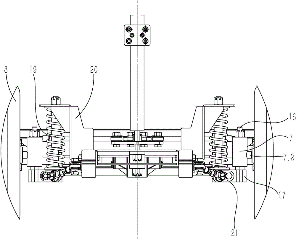 Car front-wheel suspension steering mechanism