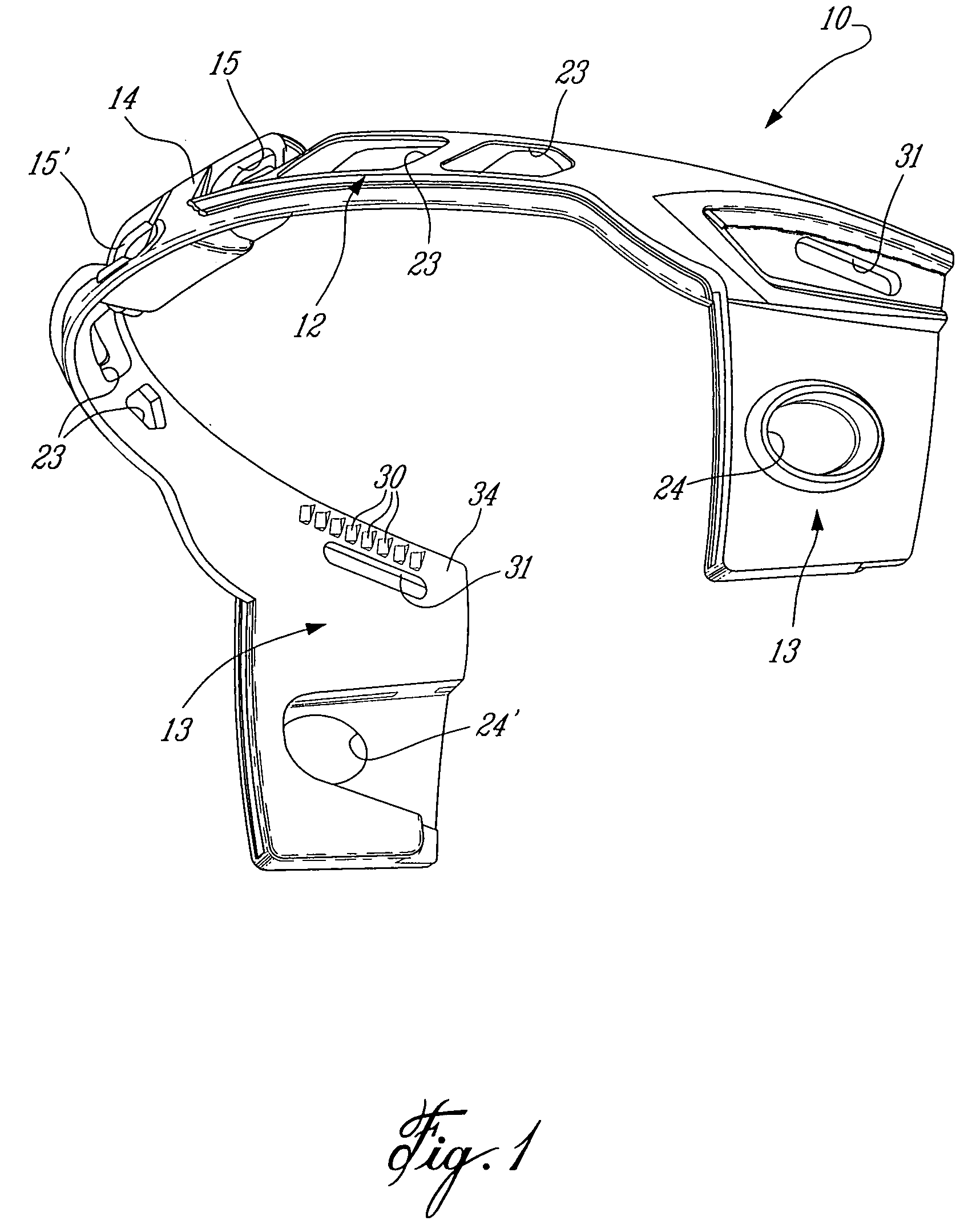 Visor holder for a head protective helmet
