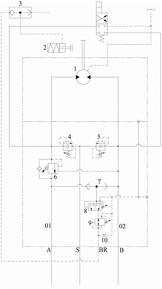 Winch motor hydraulic system and rotary drilling rig