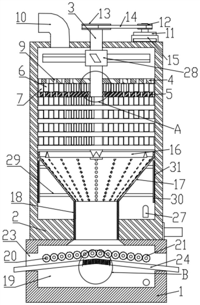 Filtering device for processing high-quality and high-yield oil plants