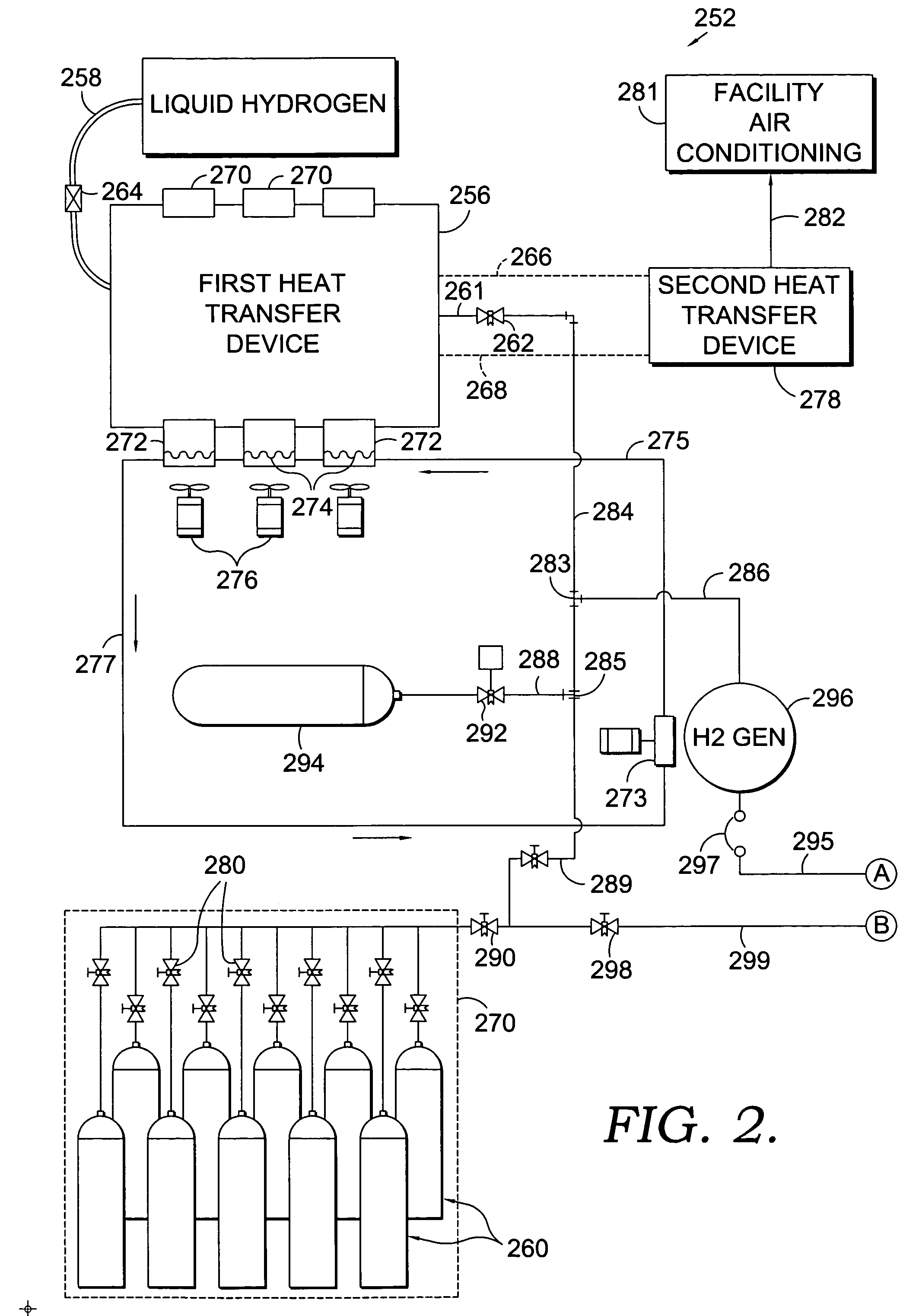 Fuel system used for cooling purposes